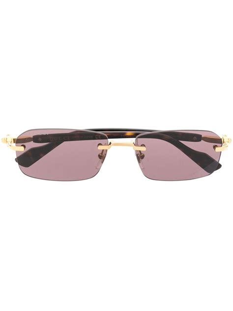 gucci rimless sunglasses brown|gucci rimless sunglasses price.